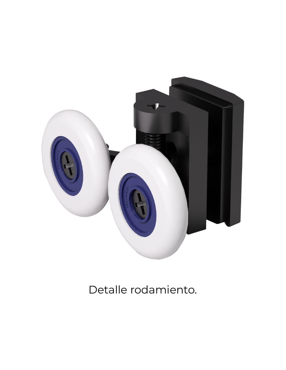 Mampara de ducha frontal Stylo 1 fijo + 1 corredera Negro Mate SB_X