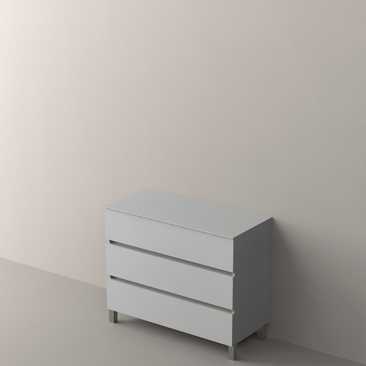 Mueble de baño Atrani con patas acabado Lacado Blanco Brillo - NOFER
