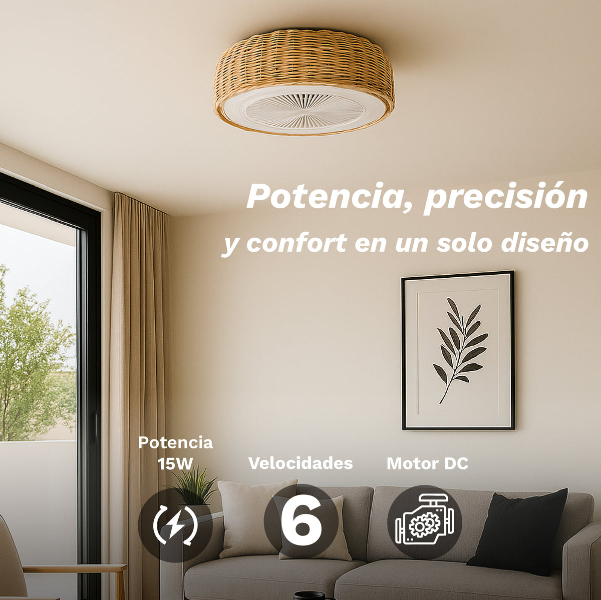 Ventilador de techo 20" Grunkel SKYWIND-20M