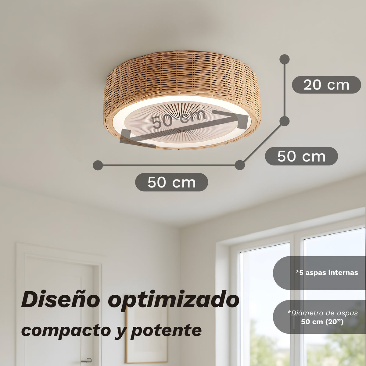 Ventilador de techo 20" Grunkel SKYWIND-20M