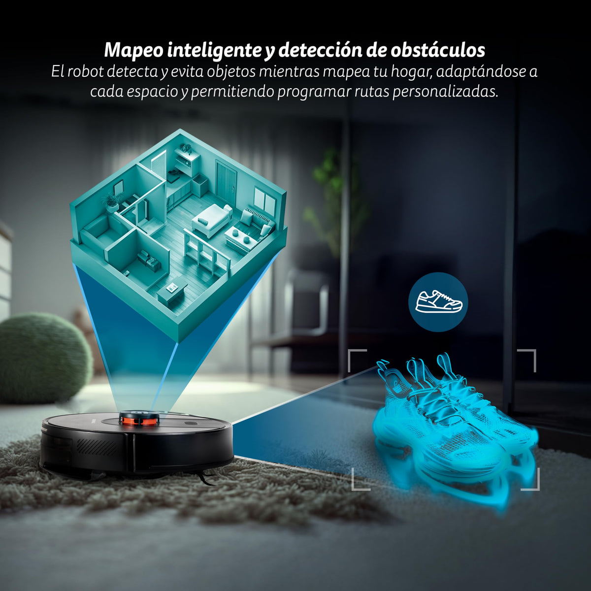 Robot aspirador con navegación láser Grunkel I-DANCERTURBOLASER