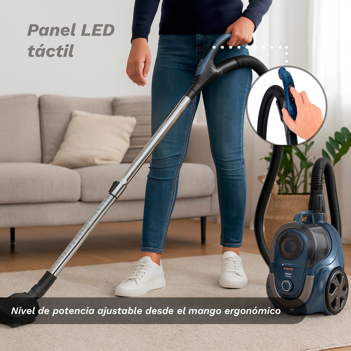 Aspirador trineo sin bolsa 21 kPa Grunkel NOVAVAC