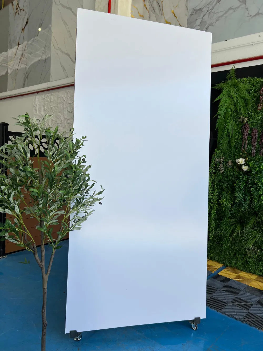 Placa decorativa polvo de piedra Blanco Liso Mate 260 x 122 cm