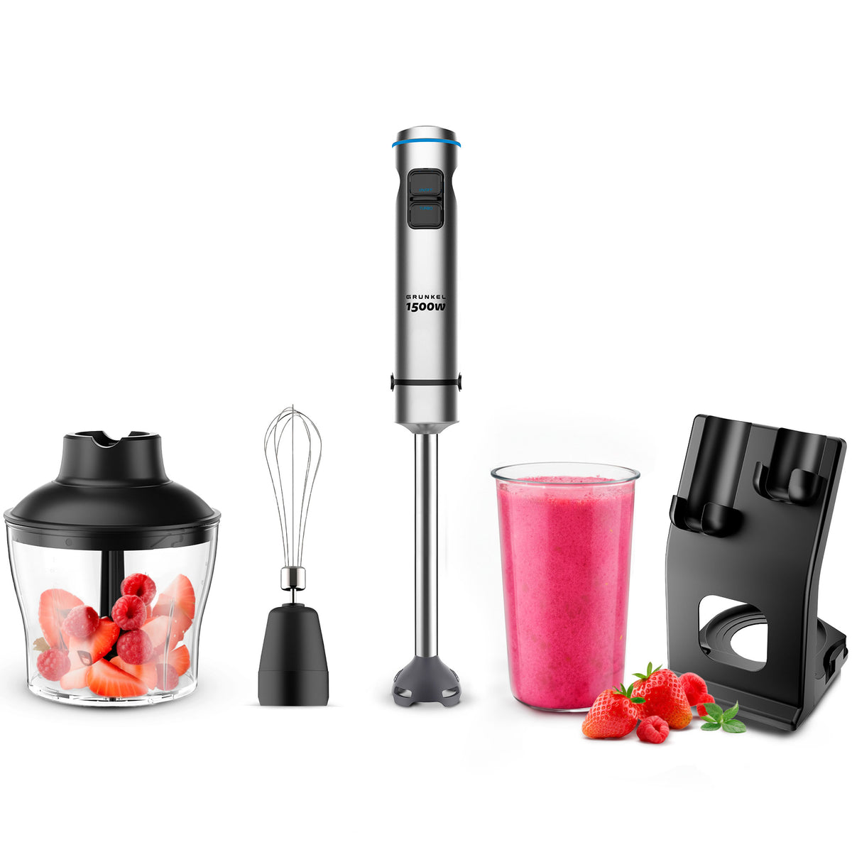 Batidora de mano con accesorios Grunkel BM-1500SET