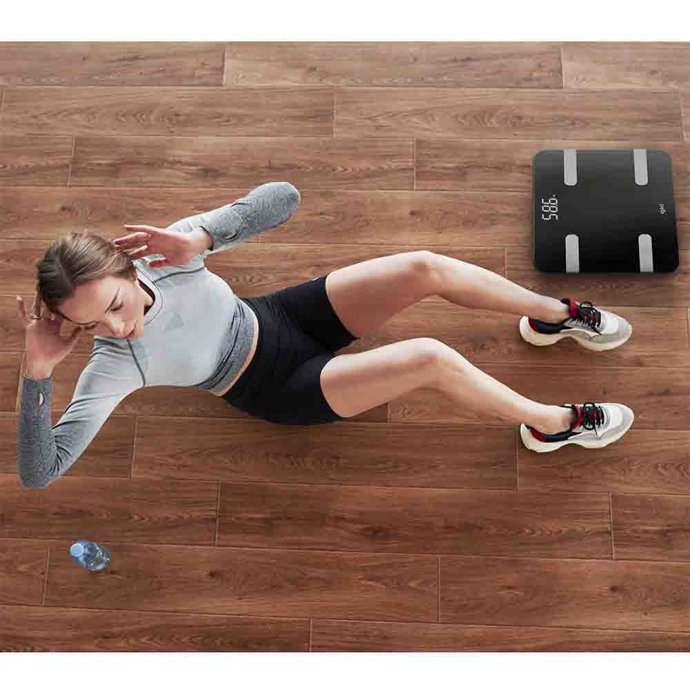 Báscula de baño inteligente con app Grunkel FITBLUE300BLACK negra