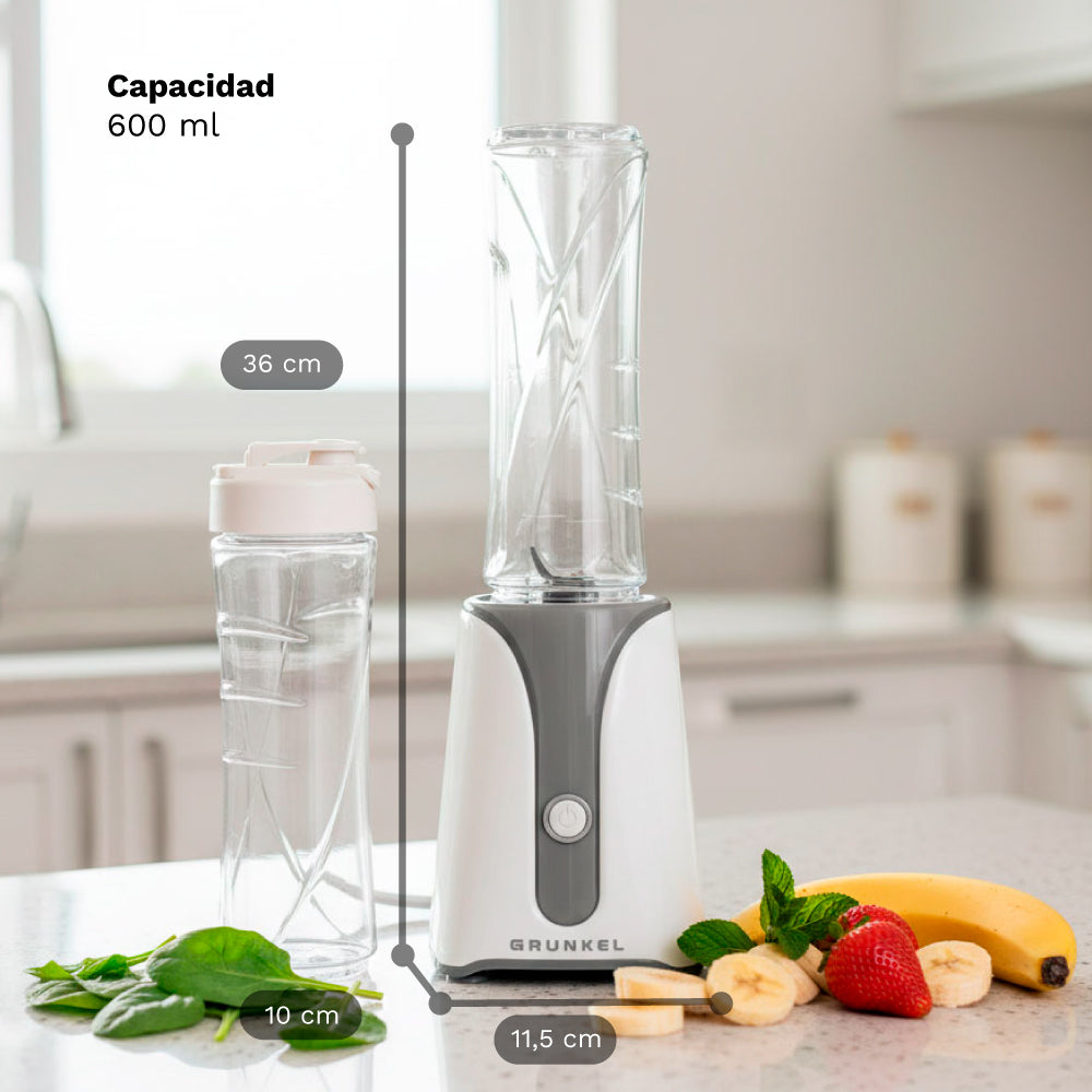 Batidora con vaso portátil Grunkel BAT-350SMOOTH