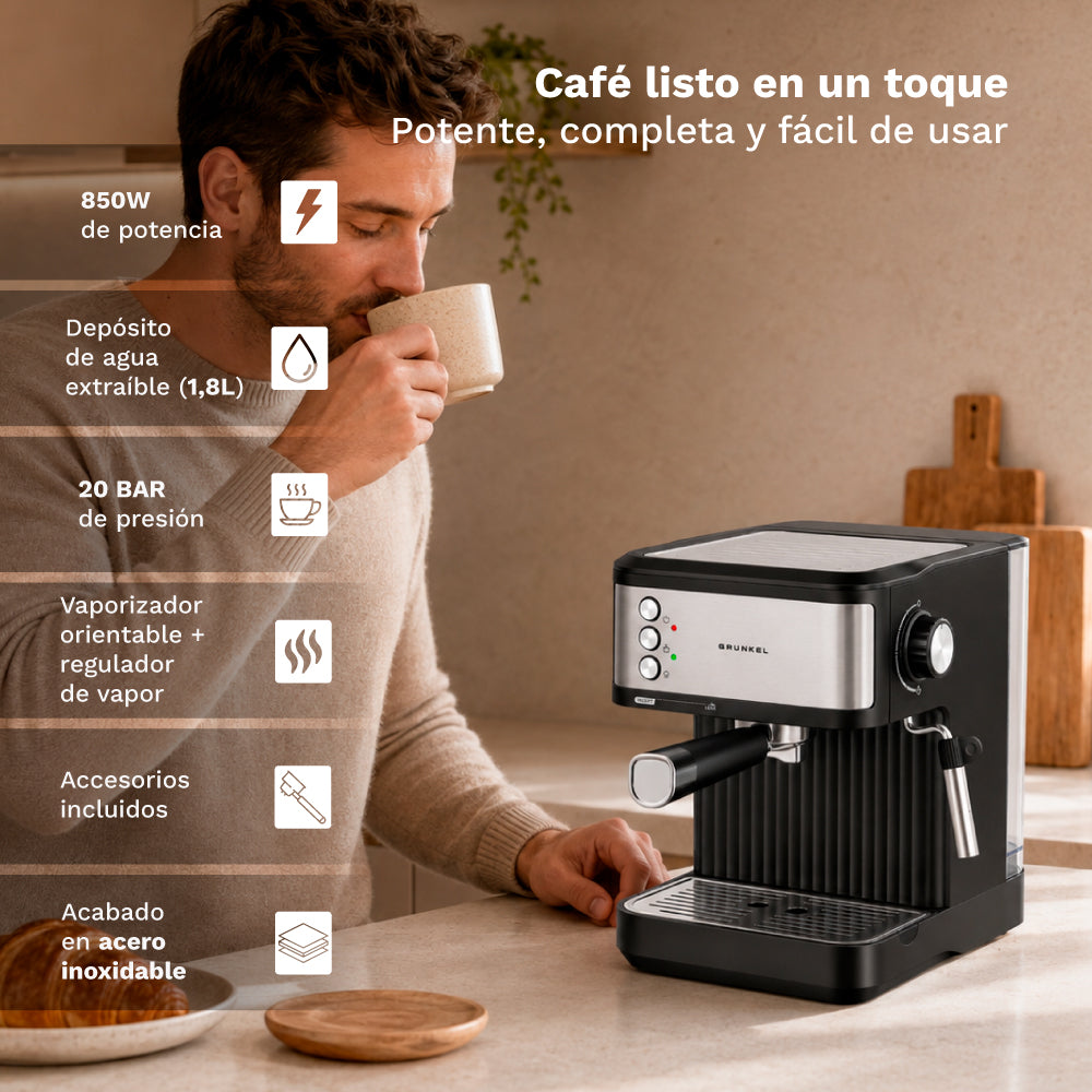 Cafetera espresso Grunkel CAFPRESSO-20AROMA