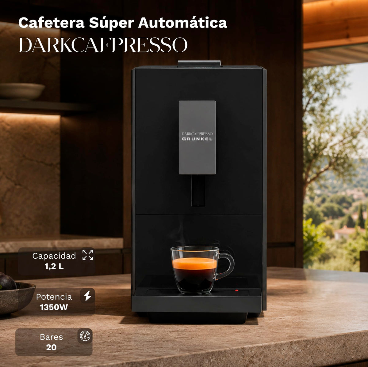 Cafetera superautomática Grunkel DARKCAFPRESSO