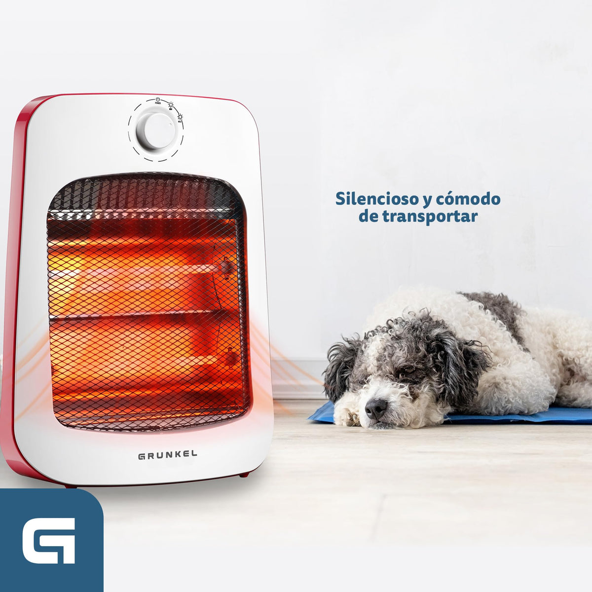 Estufa de cuarzo calefactor 800 W Grunkel CAL-3CUARTZ