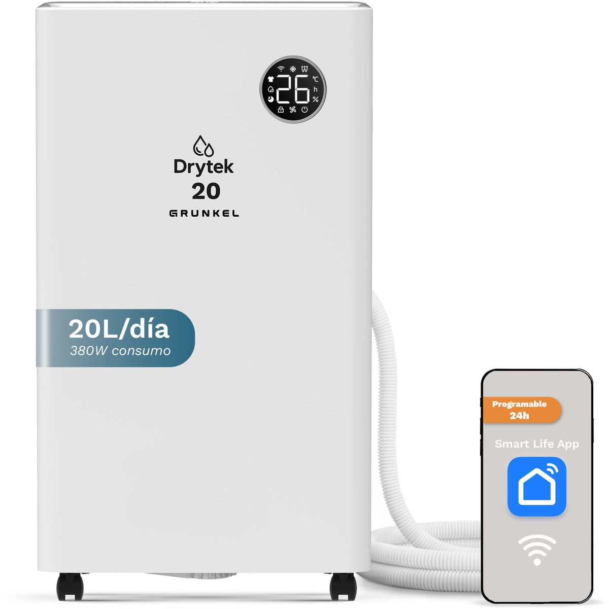 Deshumidificador 20 L/día Grunkel DH-20DT