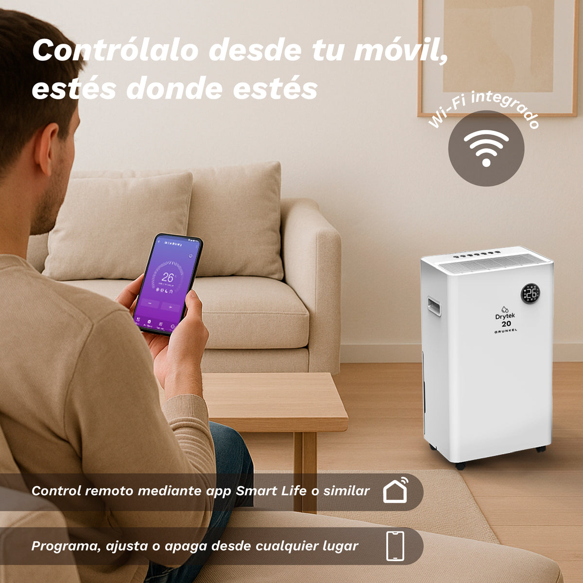 Deshumidificador 20 L/día Grunkel DH-20DT