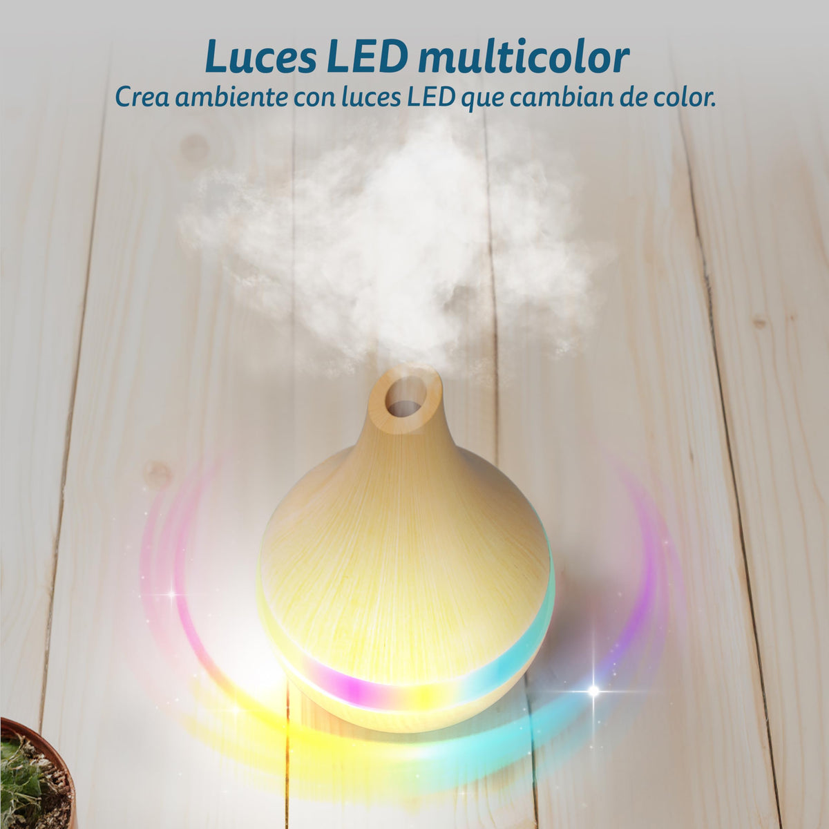 Humidificador difusor de aromas 300 ml Grunkel DIF-300M madera