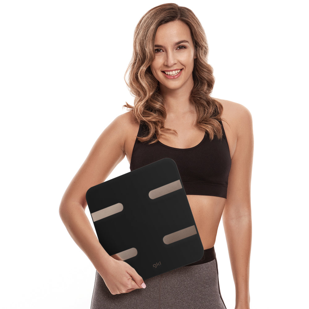 Báscula de baño inteligente con app Grunkel FITBLUE300BLACK negra