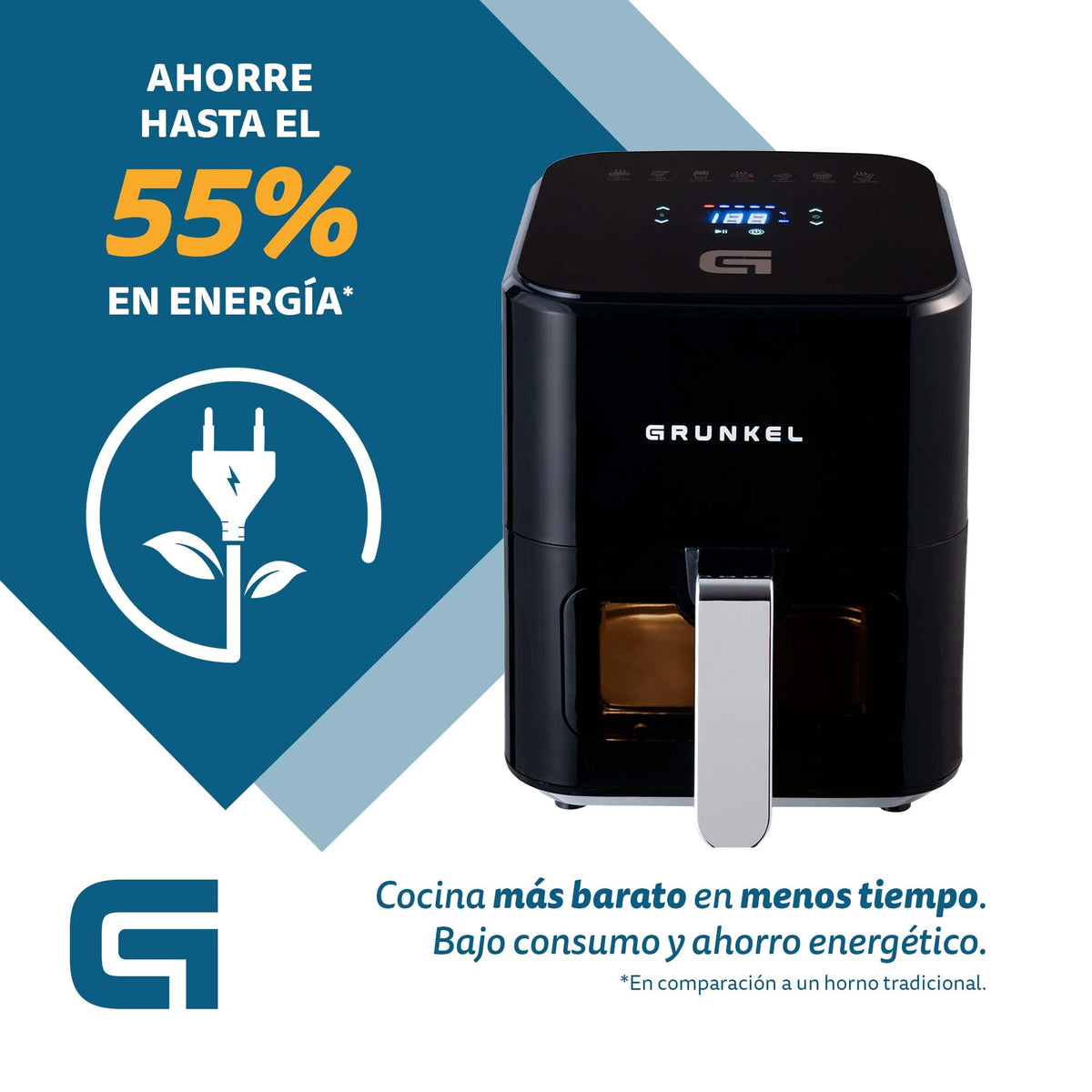 Freidora aire 4 L Grunkel WHITEEASYFRYER blanca