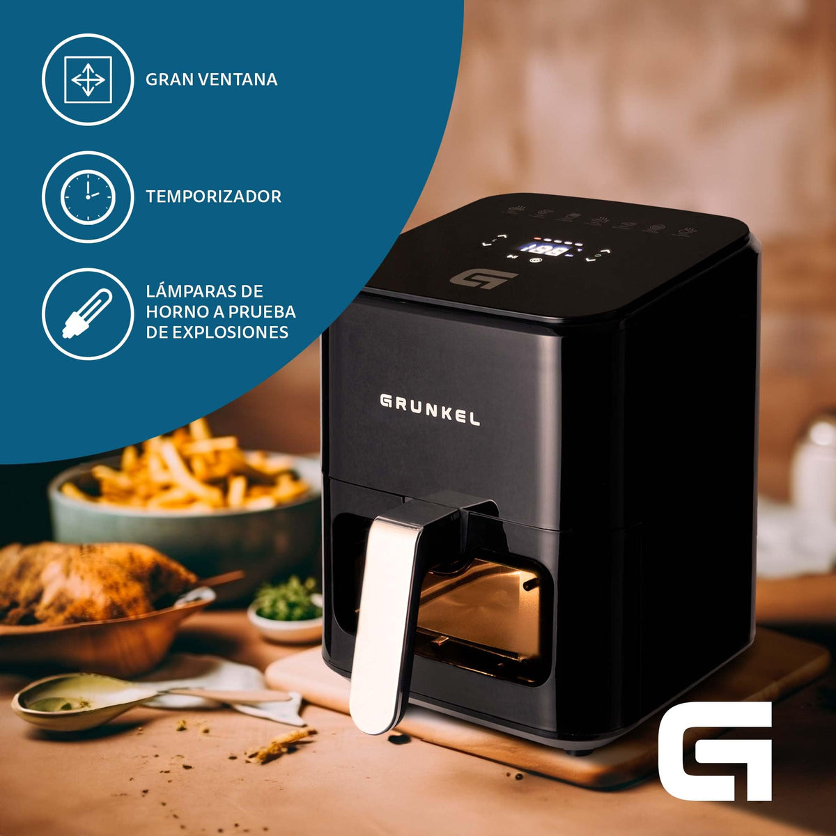 Freidora aire 4 L Grunkel WHITEEASYFRYER blanca