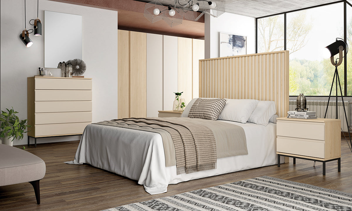 Cabezal VERTY GHIO de Muebles Azor en Roble/Perla (composición 1)