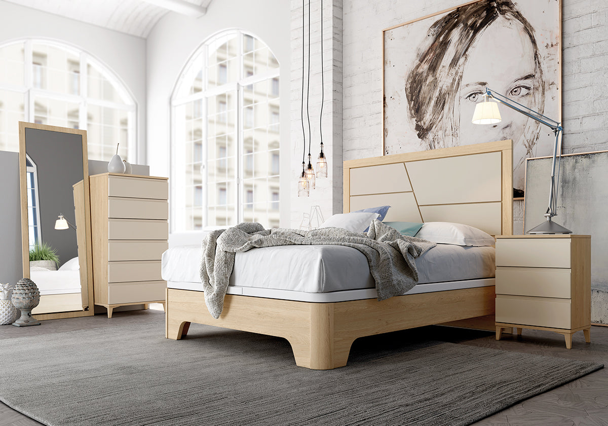 Cabezal YOKI GHIO de Muebles Azor en Roble/Perla (composición 6)
