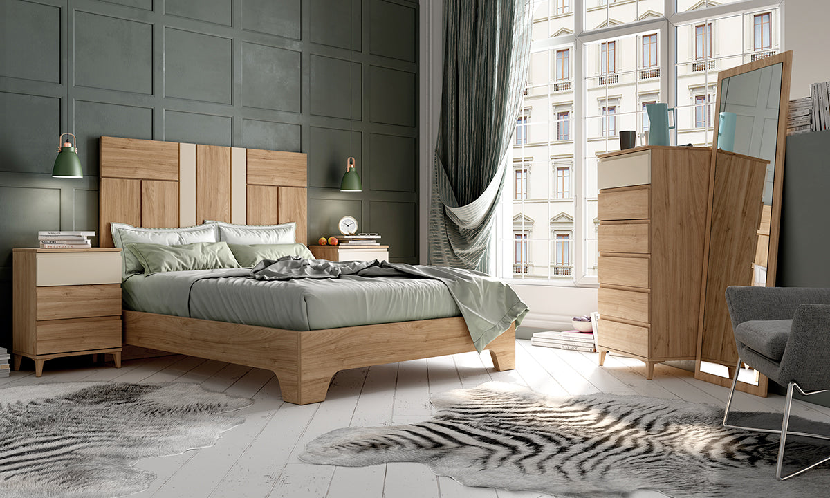 Cabezal STEP GHIO de Muebles Azor en Nogal/Perla (composición 31)