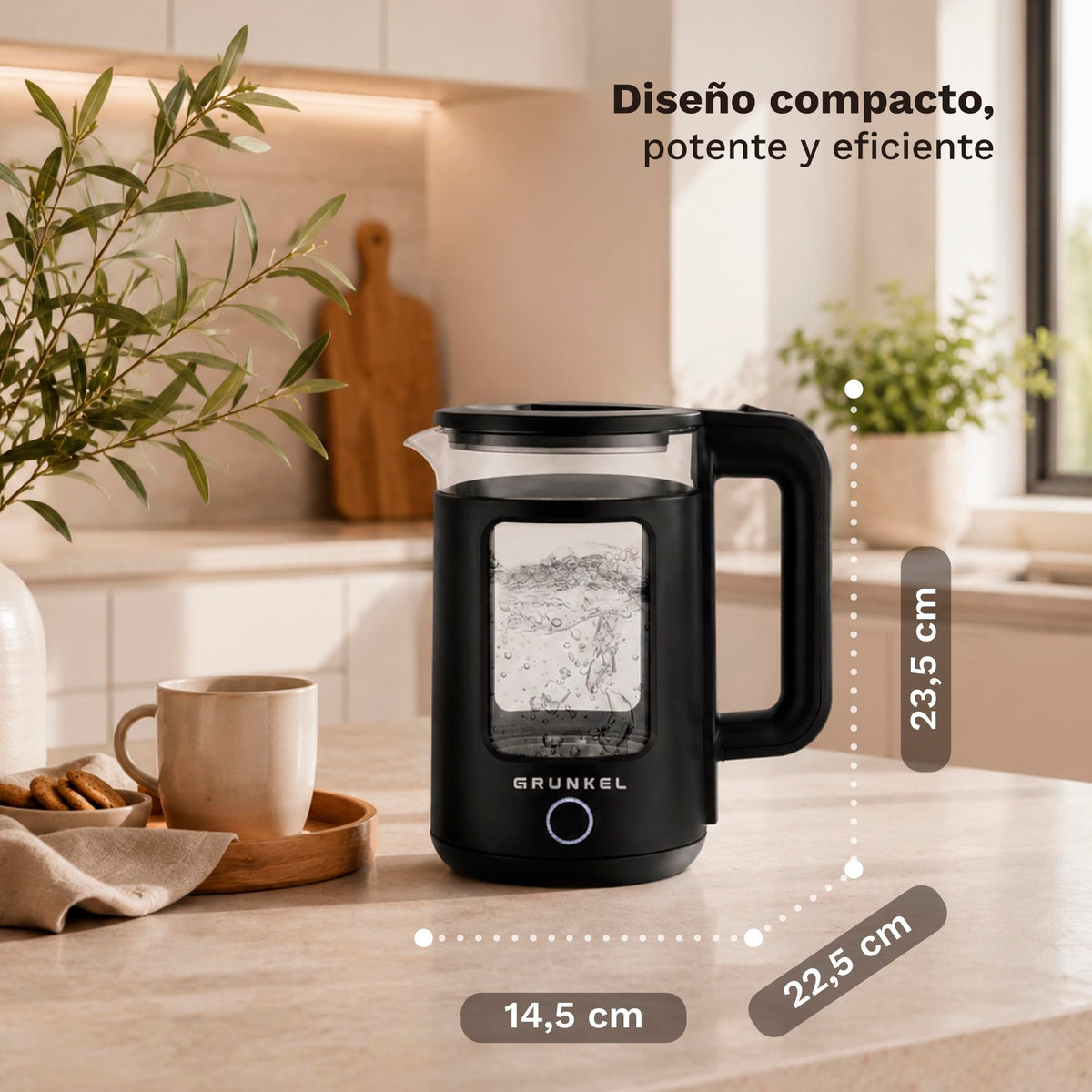 Hervidor de agua 1,8 L Grunkel HV-18CWPNG