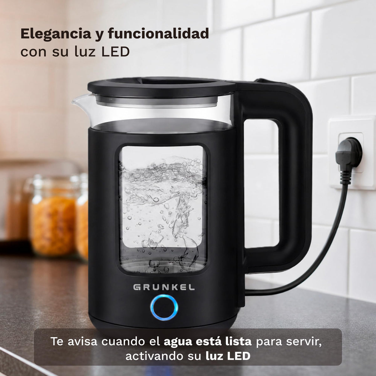 Hervidor de agua 1,8 L Grunkel HV-18CWPNG
