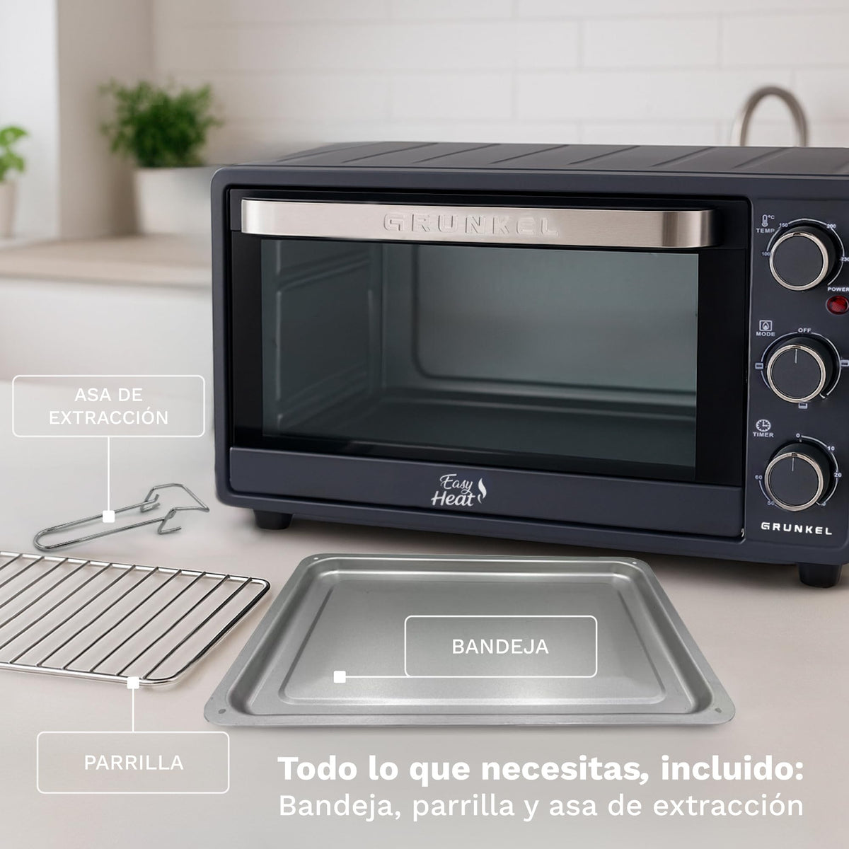 Horno eléctrico de sobremesa de 23 L Grunkel HR-23EASY