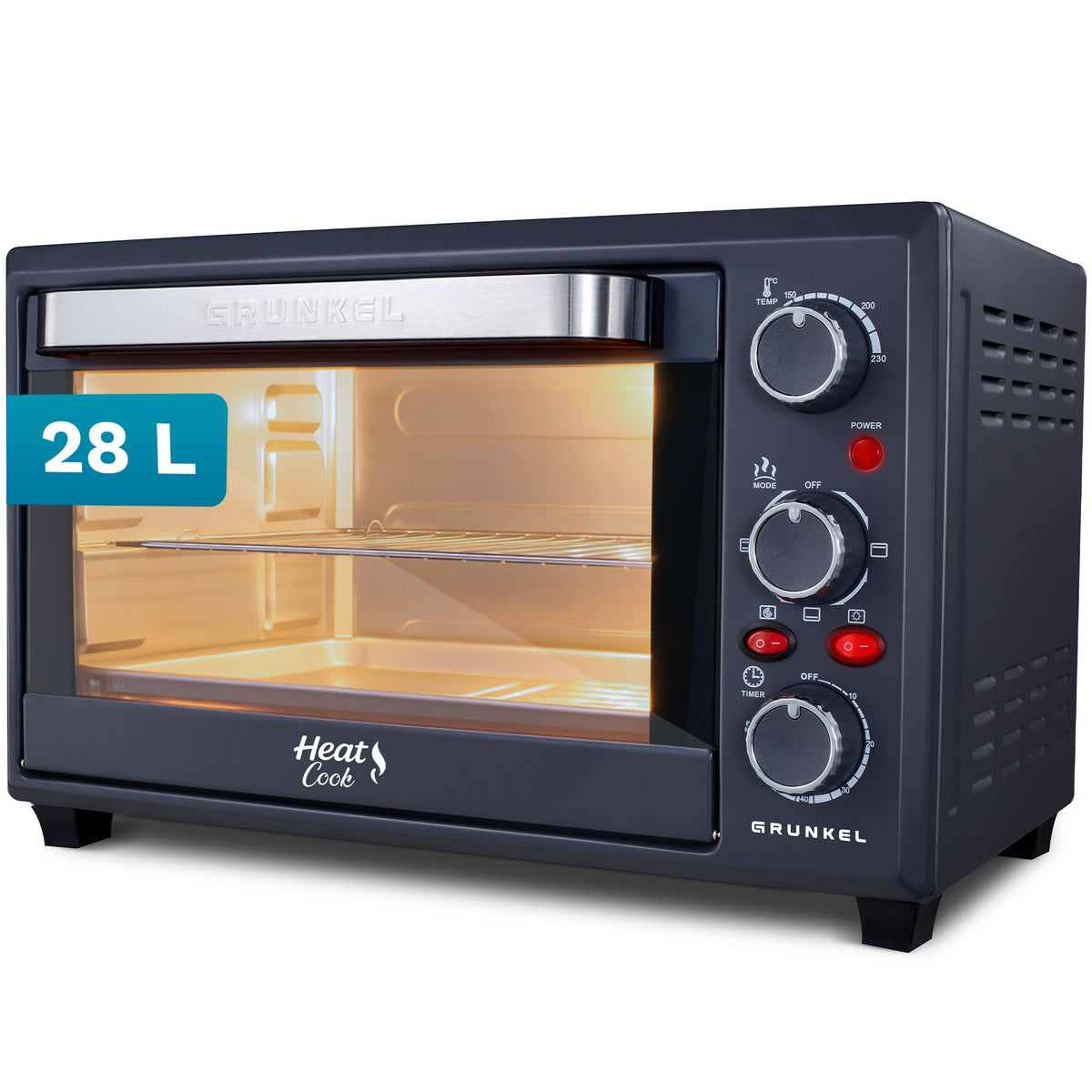 Horno eléctrico de sobremesa de 28 L Grunkel HR-28COOK