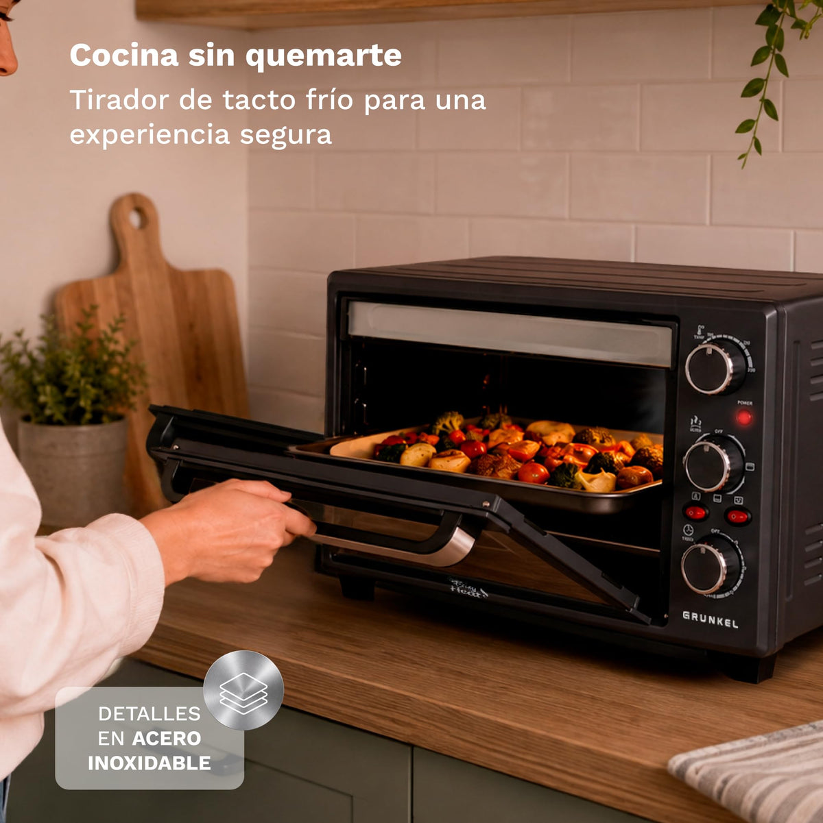 Horno eléctrico de sobremesa de 28 L Grunkel HR-28COOK