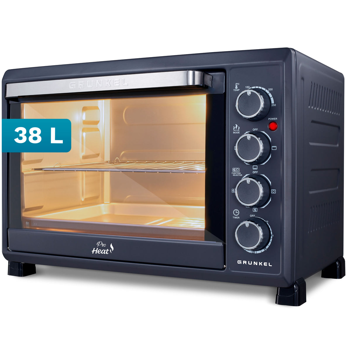Horno eléctrico de sobremesa de 38 L Grunkel HR-38PRO