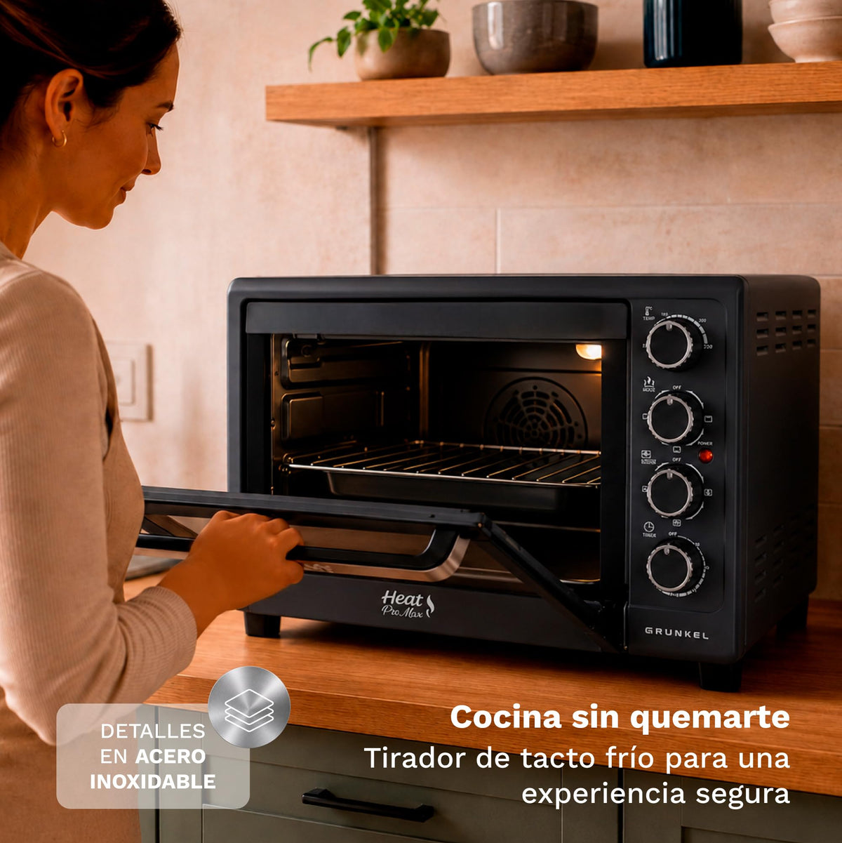 Horno eléctrico de sobremesa de 48 L Grunkel HR-48PROMAX