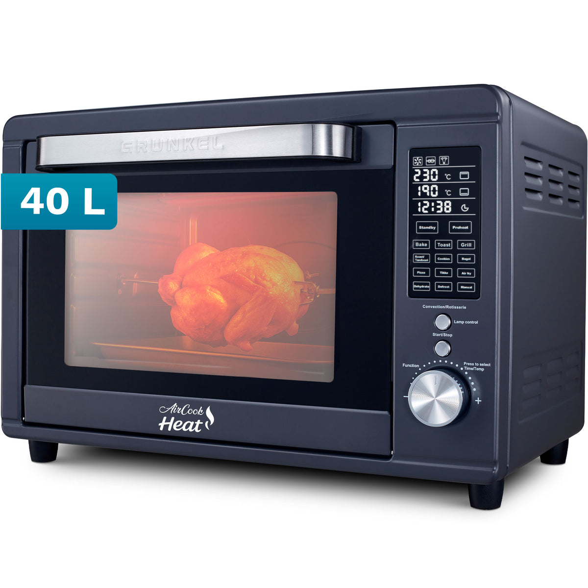Horno eléctrico de sobremesa digital de 40 L Grunkel HR-40AIRCOOK