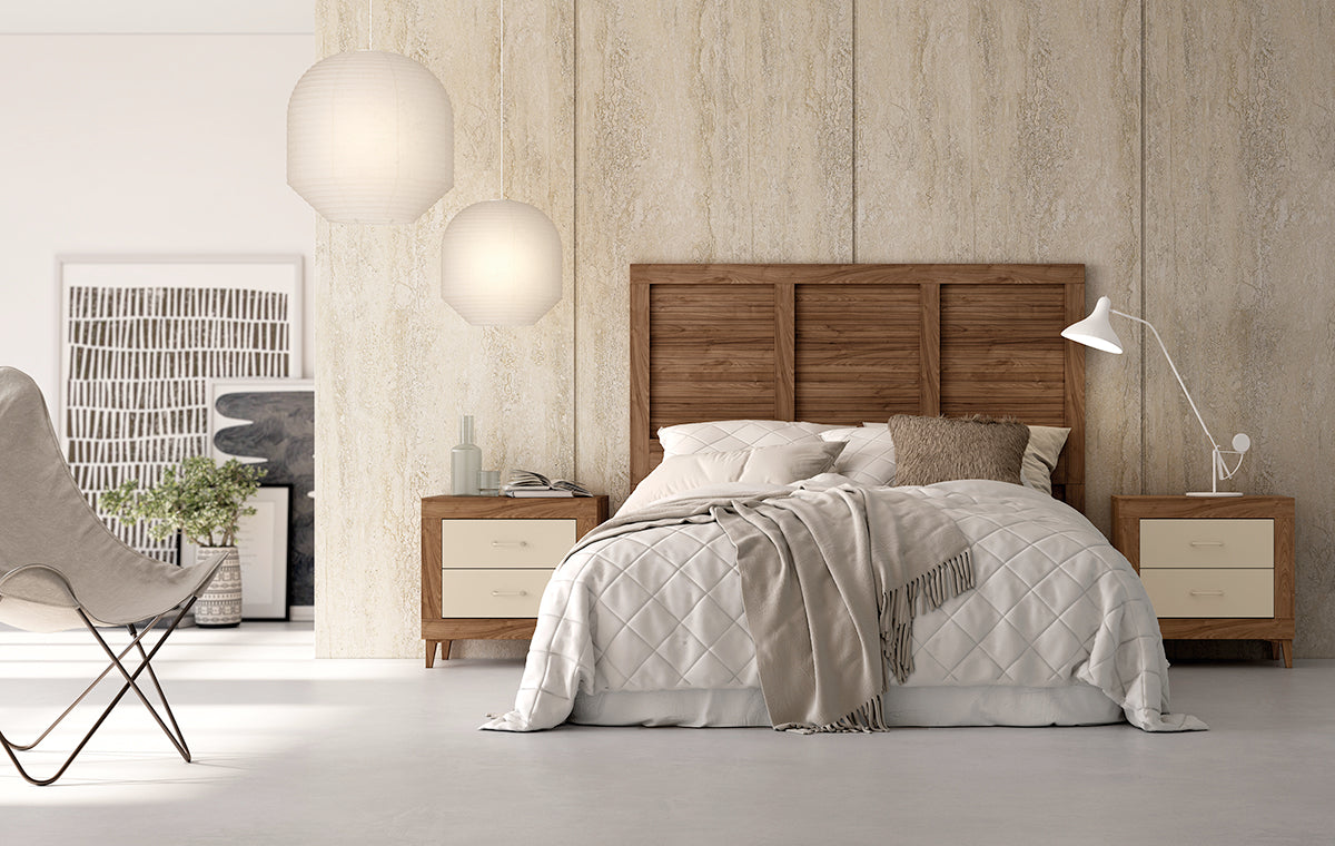 Cabezal MAUI JORDAN evo de Muebles Azor en Java/Lined Java/Perla (composición 3)