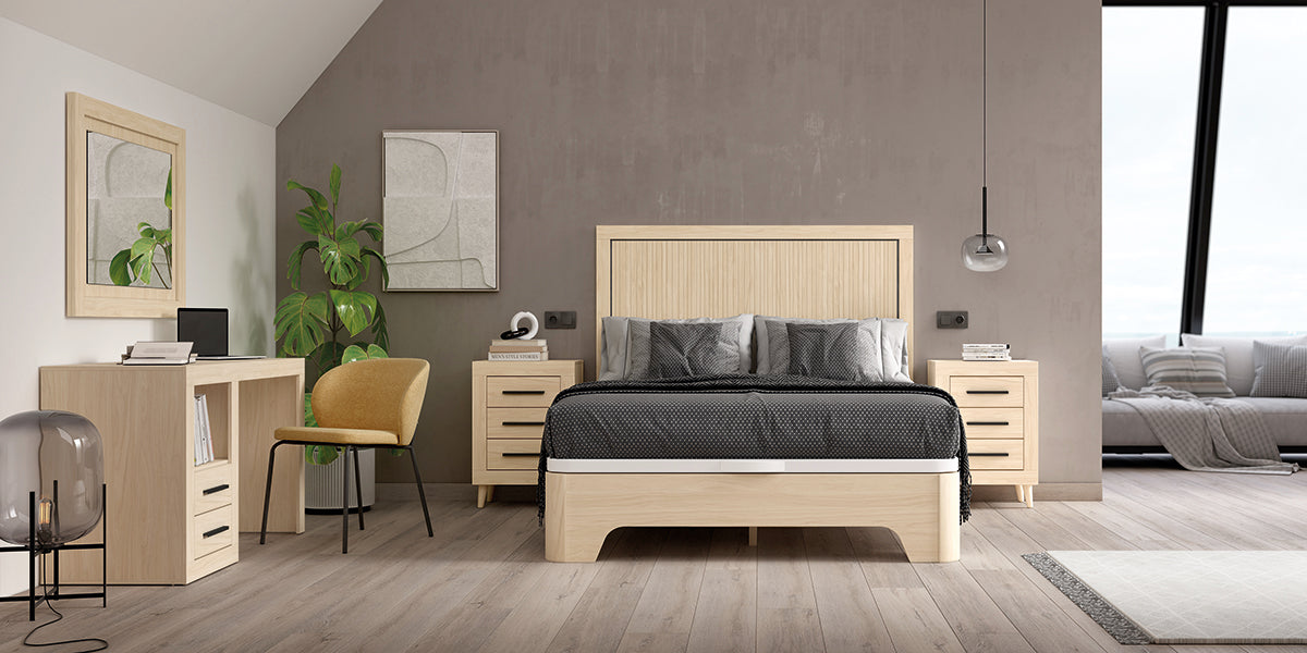 Cabezal KANE JORDAN evo de Muebles Azor en Alpin/Lined Alpin (composición 5)