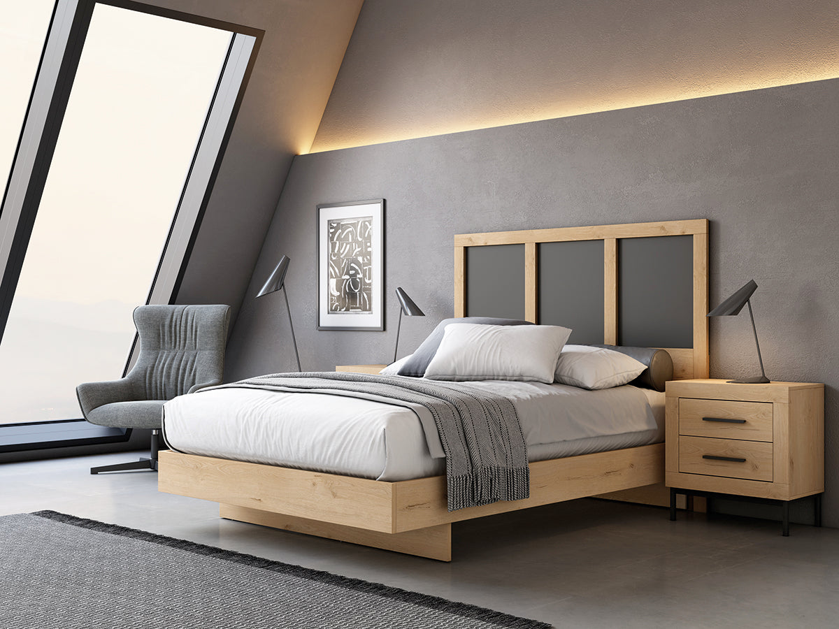 Cabezal MAUI JORDAN evo de Muebles Azor en Roble/Grafito (composición 15)