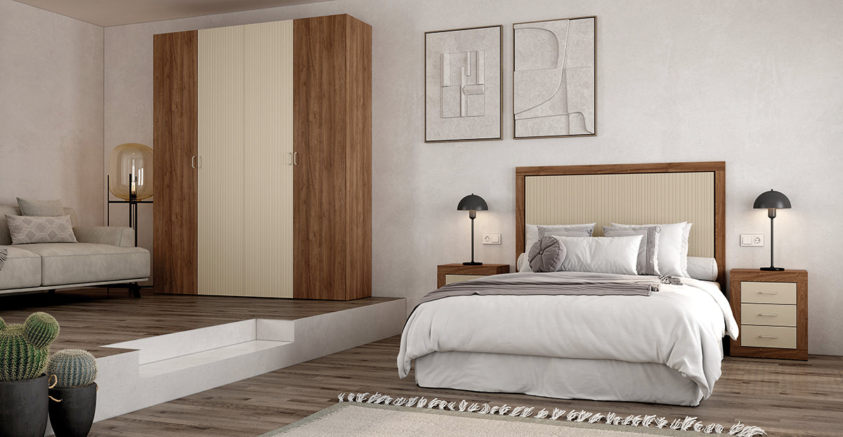 Cabezal KANE JORDAN evo de Muebles Azor en Java/Lined Perla/Perla (composición 62)
