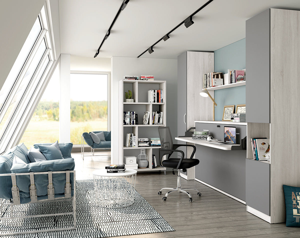 Armario 2 puertas + 1 hueco alto 218,5 cm de Muebles Azor, colección juvenil LIDER go, en el dormitorio L236