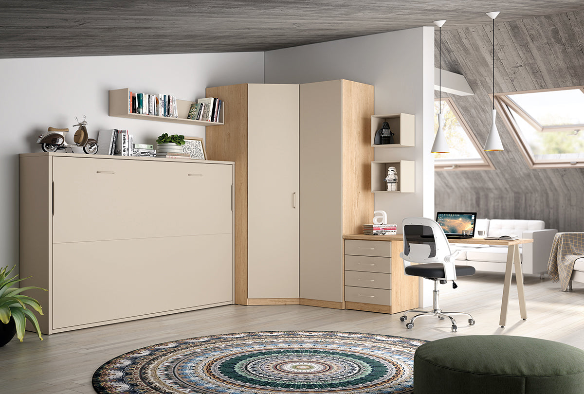 Bajo 4 cajones de Muebles Azor, colección juvenil LIDER go, en el dormitorio L237