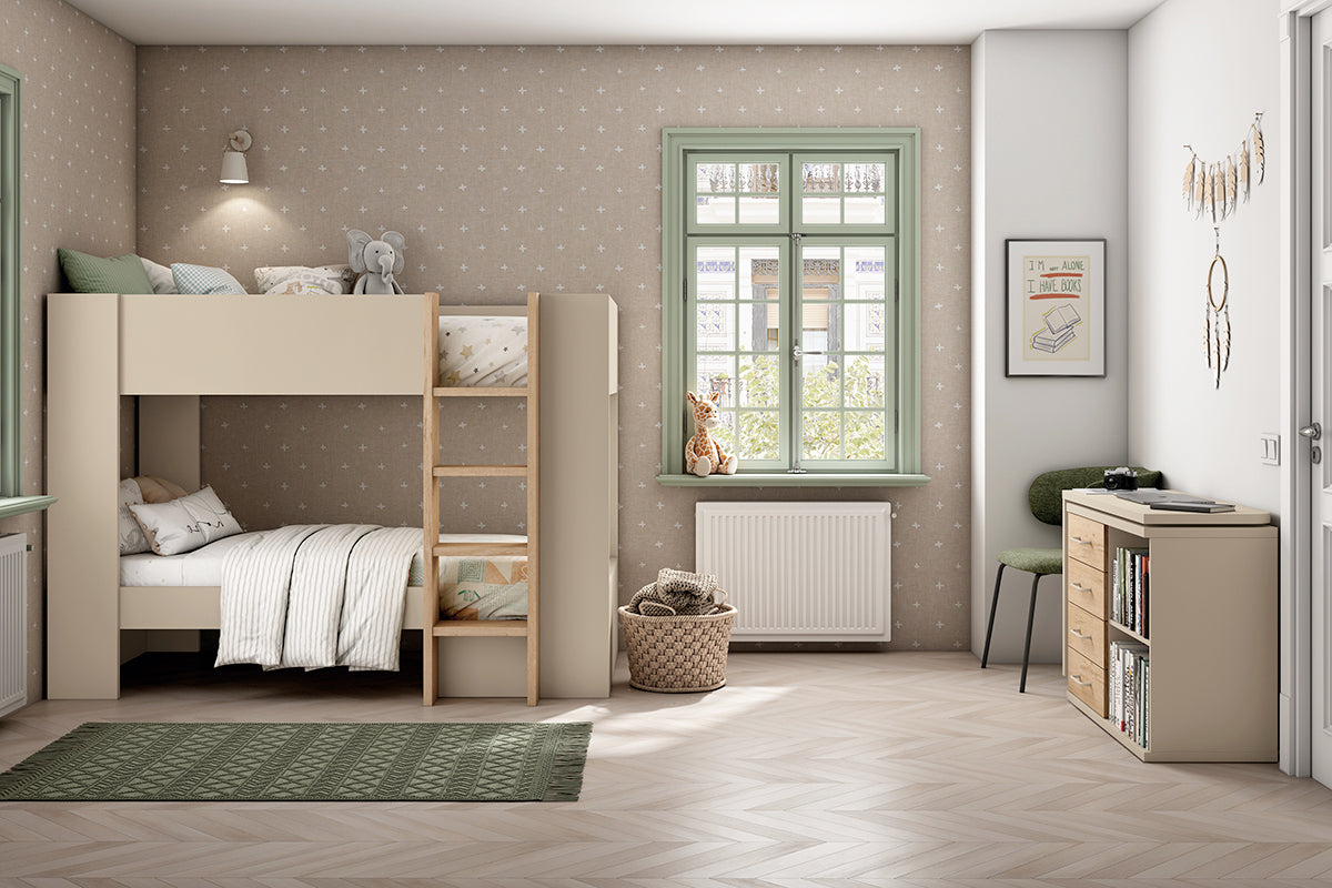 Mesa giratoria DERECHA de Muebles Azor, colección juvenil LIDER go, en el dormitorio L258