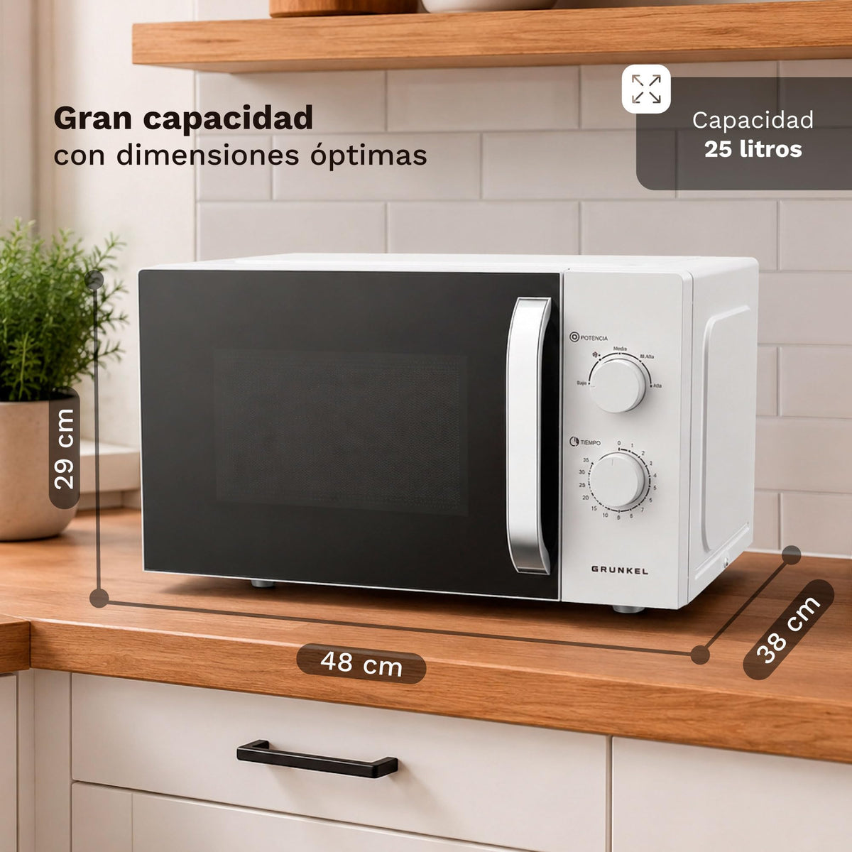 Microondas 25 L Grunkel MW-25EASY