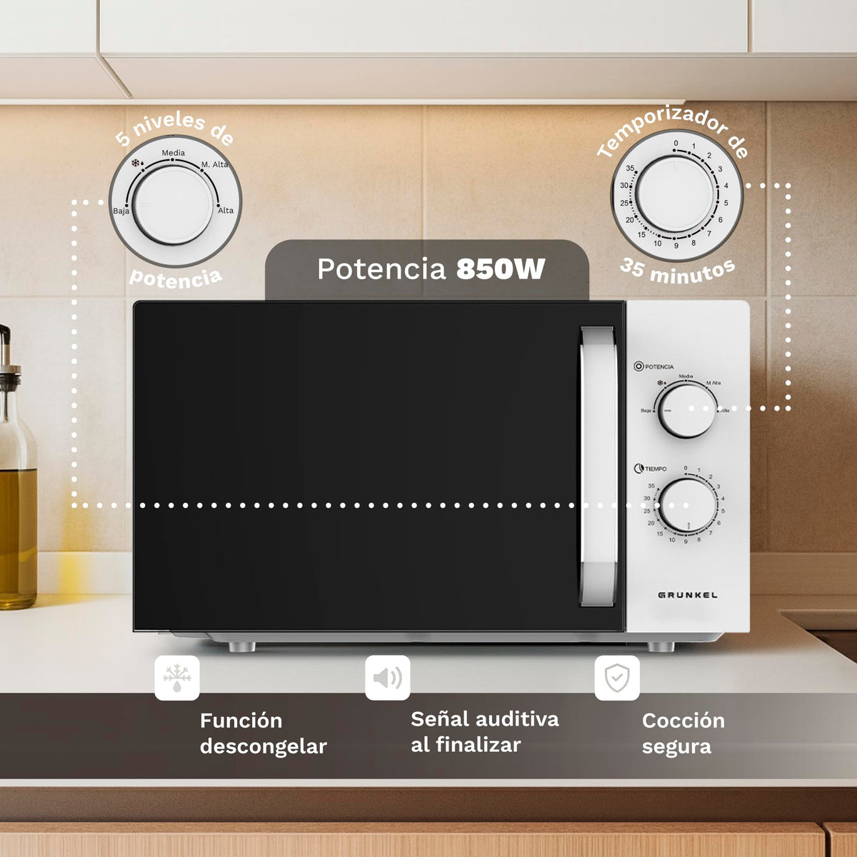 Microondas 25 L Grunkel MW-25EASY