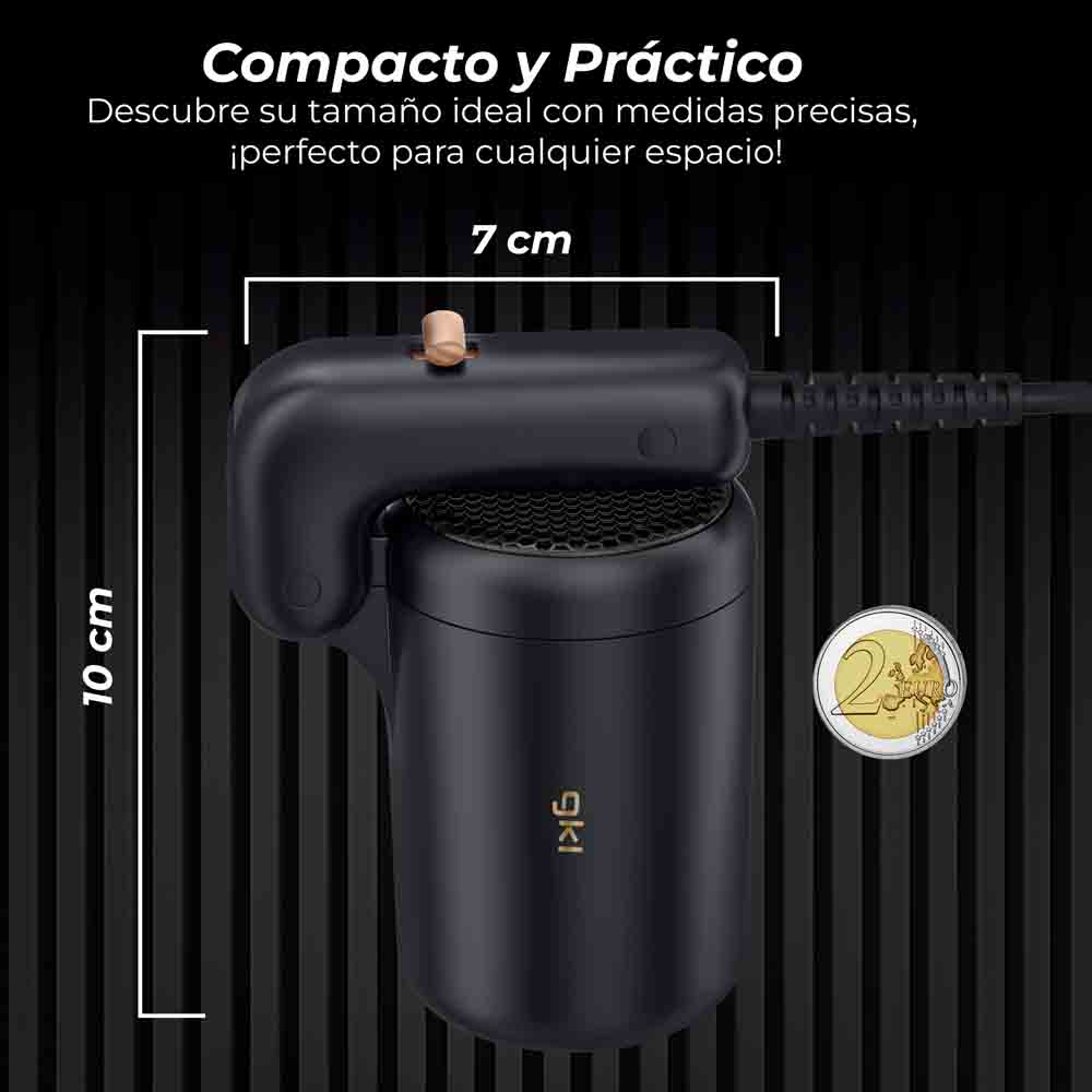 Secador de pelo de viaje plegable Grunkel BLACKPEARL negro