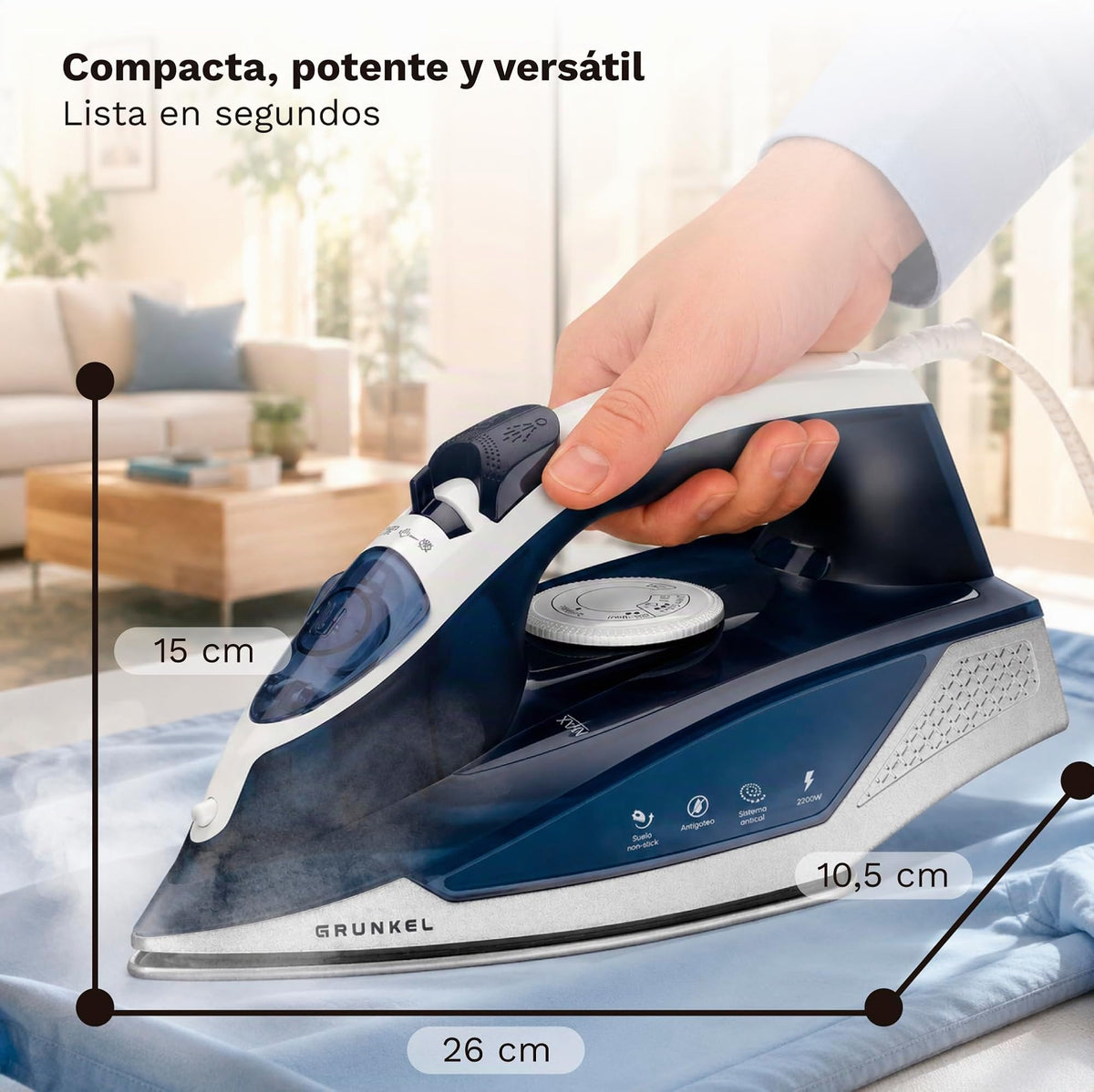 Plancha de vapor Grunkel PL-22NS