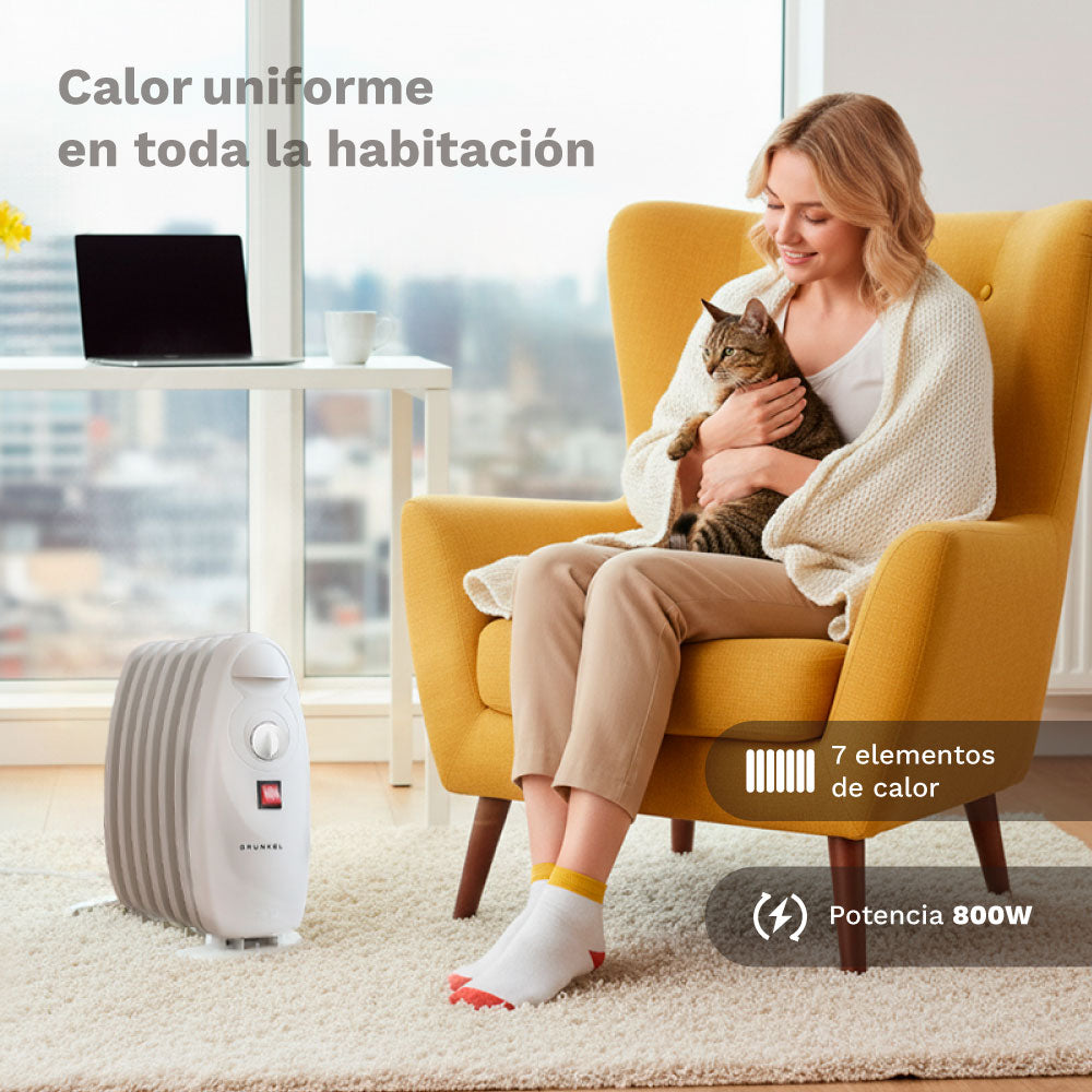 Radiador de aceite 7 elementos 800 W Grunkel RACP-80D