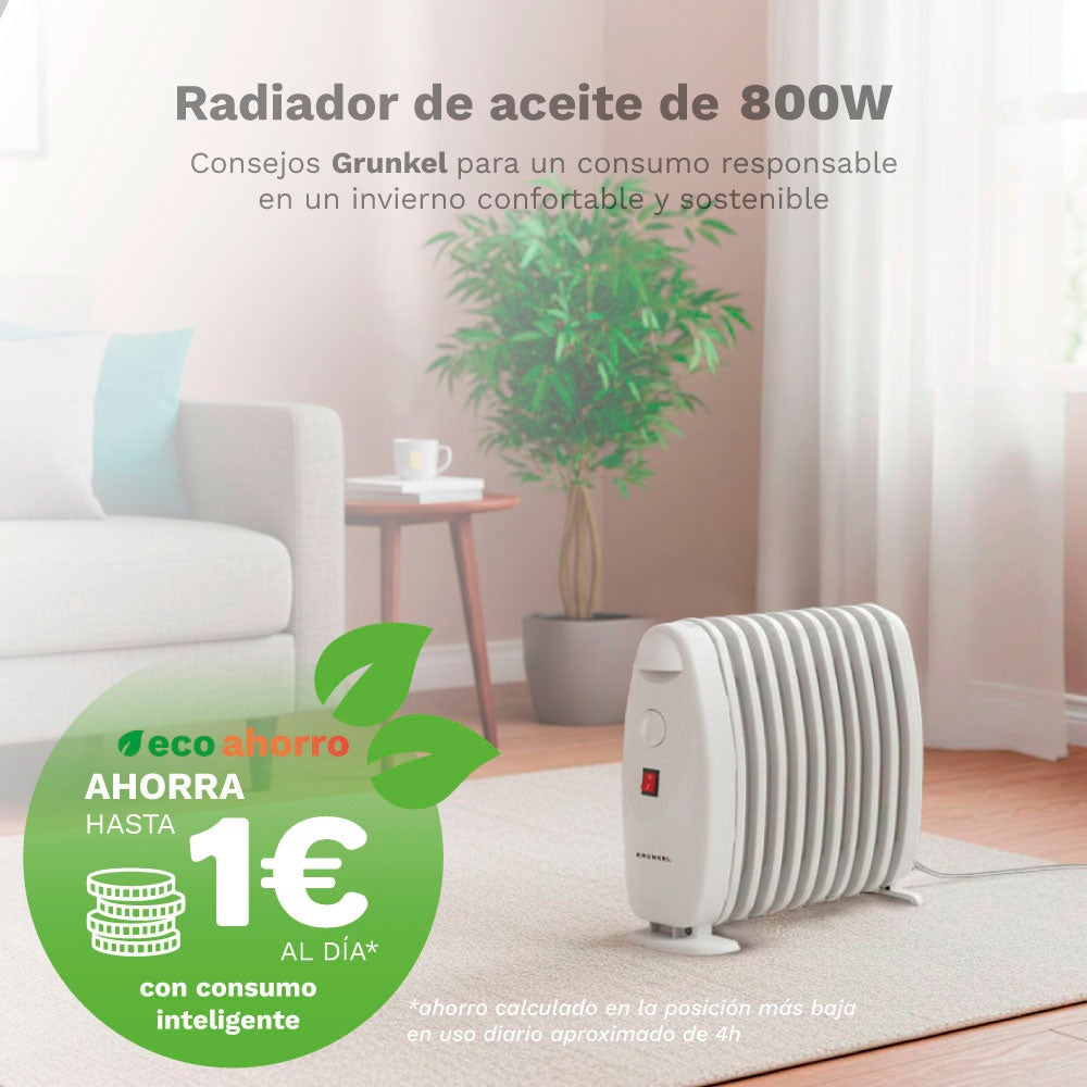 Radiador de aceite 7 elementos 800 W Grunkel RACP-80D