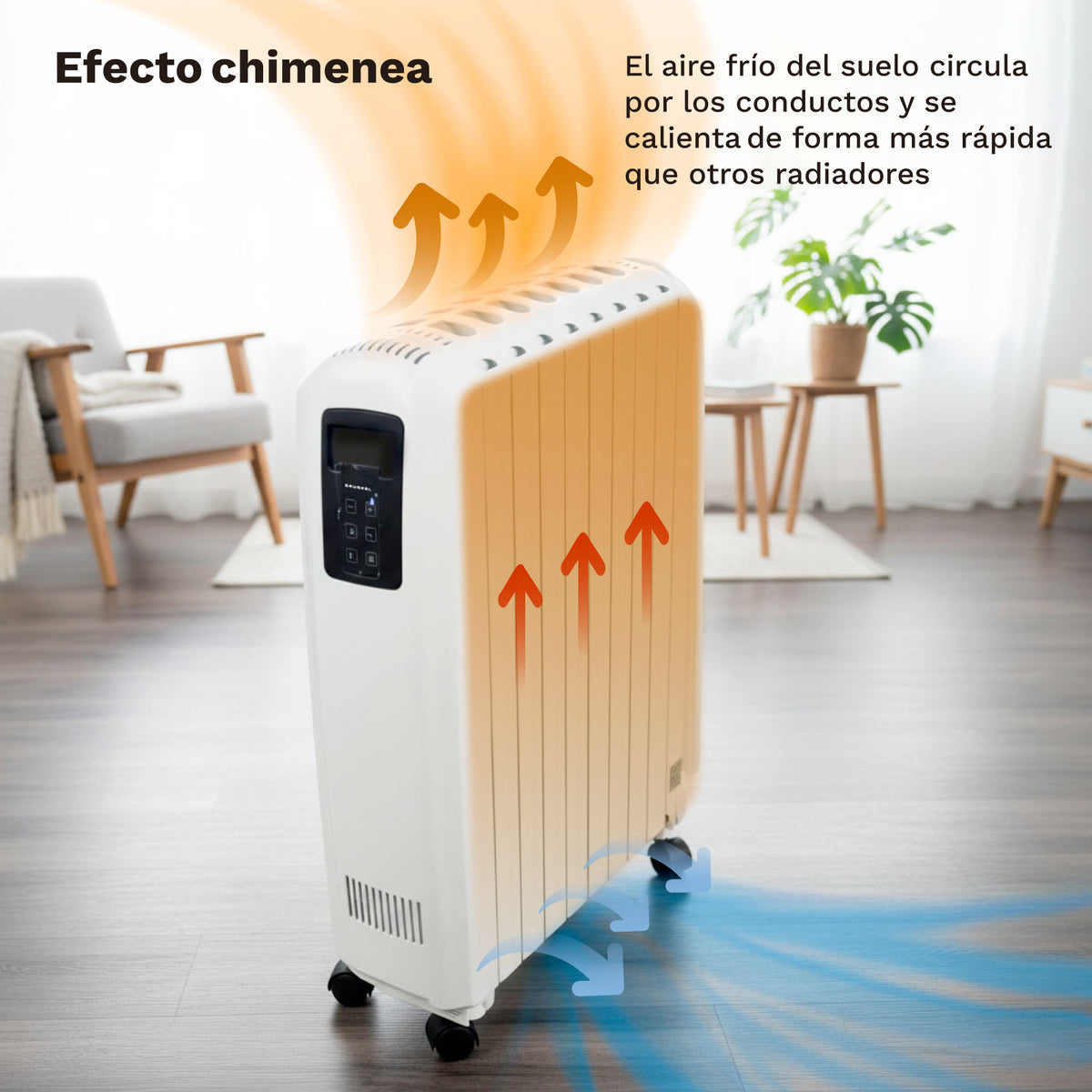 Radiador de aceite digital 8 elementos 2000 W Grunkel RAC-8PIROS