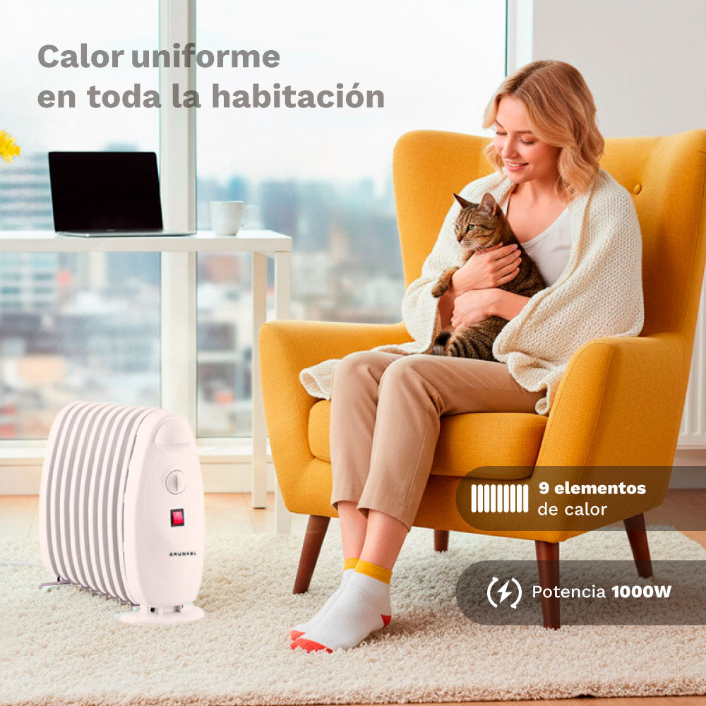 Radiador de aceite 9 elementos 1000 W Grunkel RACP-100D