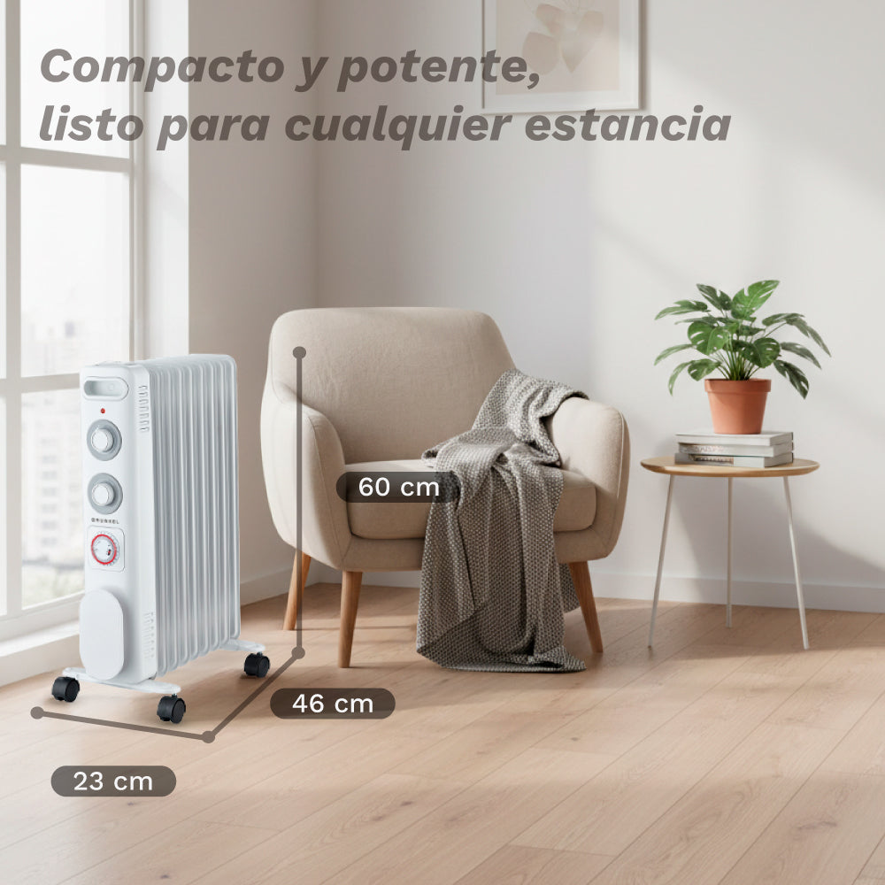 Radiador de aceite 10 elementos 2500 W Grunkel RD-2500S
