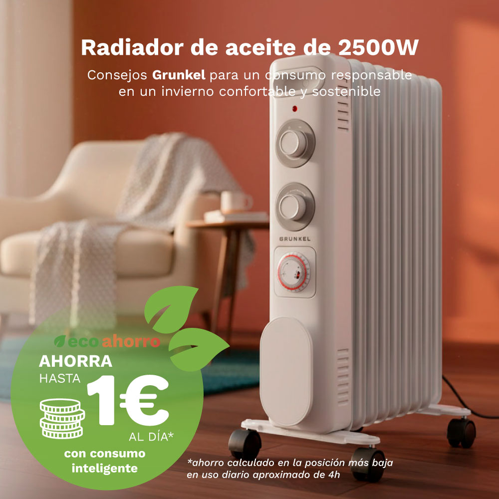 Radiador de aceite 10 elementos 2500 W Grunkel RD-2500S