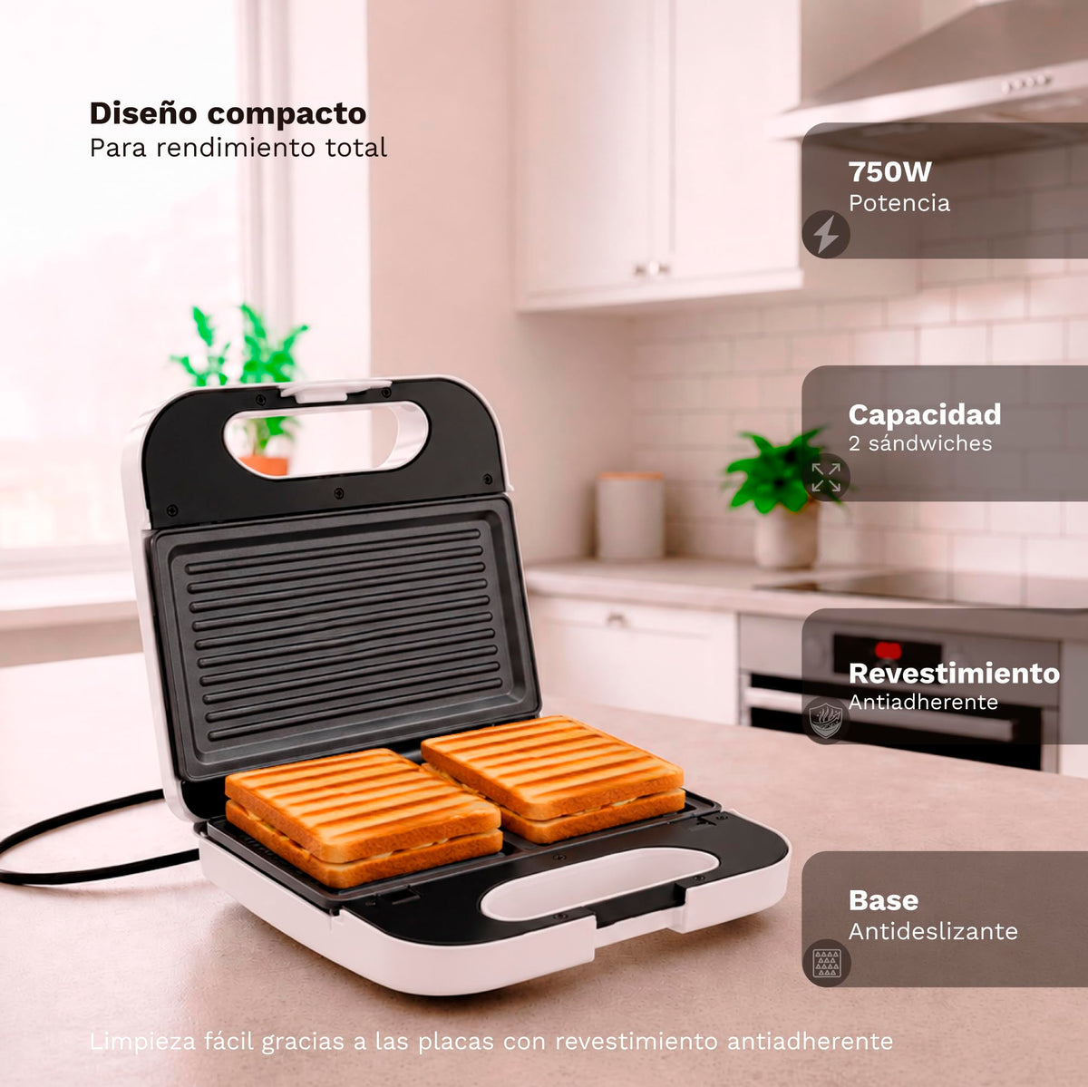 Sandwichera grill Grunkel SAN-GRILLBL