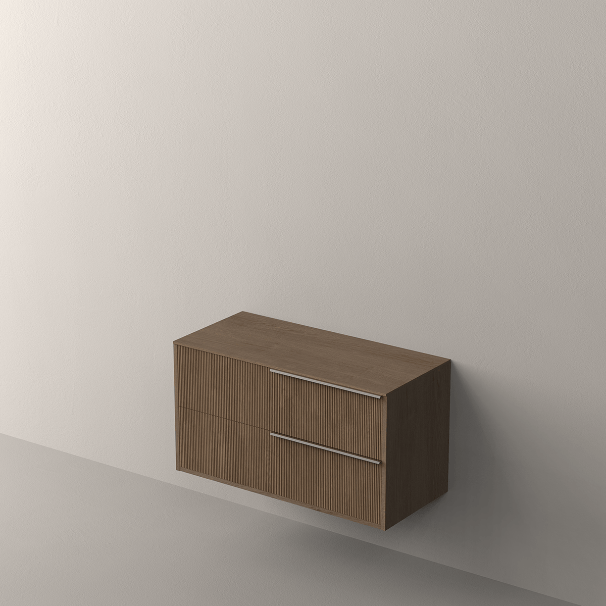 Mueble de baño suspendido Trend tirador Inox satinado - NOFER