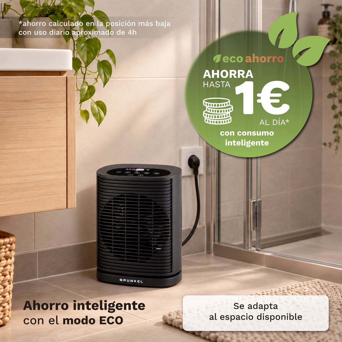 Calefactor termoventilador digital 2000 W Grunkel CF-2000DIGITAL